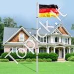 9 m teleskopinis aliuminio vėliavos stiebas, sidabrinis - Image 3