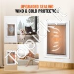 Sieninės naminių gyvūnėlių durelės su užraktu, 3 magnetai, metalinis rėmas, didelės. - Image 8