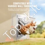 Sieninės naminių gyvūnėlių durelės su užraktu, 3 magnetai, metalinis rėmas, didelės. - Image 7