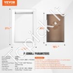 Sieninės naminių gyvūnėlių durelės su užraktu, 3 magnetai, metalinis rėmas, didelės. - Image 4