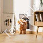 Sieninės naminių gyvūnėlių durelės su užraktu, 3 magnetai, metalinis rėmas, didelės. - Image 3