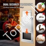 Sieninės naminių gyvūnėlių durelės su užraktu, 3 magnetai, metalinis rėmas, mažos. - Image 5