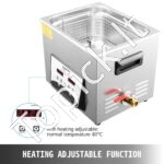 10L ultragarsinis valytuvas su šildytuvu ir laikmačiu, juvelyrinių dirbinių, laikrodžių, žiedų, dantų ir stiklo valymui - Image 8