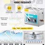 6,5 l ultragarso valytuvas su šildytuvu ir laikmačiu, juvelyrinių dirbinių, akinių, žiedų, dantų protezų ir muzikos instrumentų valymui - Image 6