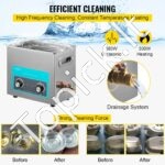 6,5 l ultragarso valytuvas su šildytuvu ir laikmačiu, juvelyrinių dirbinių, akinių, žiedų, dantų protezų ir muzikos instrumentų valymui - Image 5