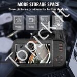Endoskopas, 11,4 cm IPS ekranas, 1080P, 8 lemputės, 2860 mAh baterija, vandeniui atsparus - Image 4