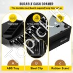 Kasos stalčius 33 cm, 2 atrakinimo būdai, su dėklu ir raktais. - Image 8