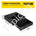 Kasos stalčius 33 cm, 2 atrakinimo būdai, su dėklu ir raktais. - Image 4