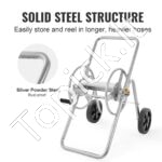 Žarnos ritės vežimėlis, talpina 53 m 5/8" žarnos, su ratukais, plieninis. - Image 8