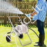 Žarnos ritės vežimėlis, talpina 53 m 5/8" žarnos, su ratukais, plieninis. - Image 3