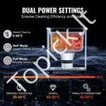 Ultragarsinis valytuvas 2L su laikmačiu, šildytuvu ir krepšeliu 60W - Image 4