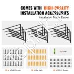 12 vnt. plaukiojančių lentynų laikikliai, 18x12, matinis juodas, 3 mm storio, 72,57 kg apkrova - Image 5