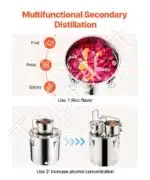 Įvairių stipriųjų gėrimų ir vandens distiliatorius - 30L – Profesionali namų gamybos įranga - Image 6