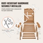 HDPE paplūdimio gultas, iki 204 kg, šviesiai rudas. - Image 7