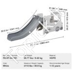 Čiuožykla su laipiojimo kopėčiomis ir autobusų nameliu 1960x540x615mm - Image 7