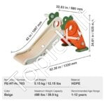 Vaikų čiuožykla 1-12 m mažyliams su laipiojimo kopėčiomis - Image 7