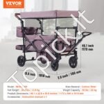 Sulankstomas papludimio vežimėlis, dvivietis, 25 kg, tamsiai violetinis - Image 3