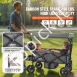 Sulankstomas papludimio vežimėlis, dvivietis, 25 kg, tamsiai pilkas - Image 7