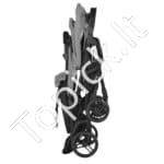 Dvivietis vaikų vežimėlis 120x53,5x102cm, tamsiai pilkas - Image 2