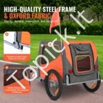 Dviračio priekaba šunims 1440 x 725 x 845 mm oranžinė - Image 2
