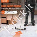 Magnetinis šlavimo įrenginys su ratukais, 38,1 cm, 3,63 kg talpos rankena - Image 8