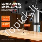 Stalinis gręžtuvas 254 mm, 6,2 A indukcinis variklis, 550 W, 5 greičiai (510-2430 rpm), 0-45° pakreipiamas stalas - Image 6