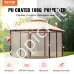 3 × 3 m pavėsinė 6-8 asmenims, su tinkleliu, metaliniu rėmu ir poliesteriu. - Image 9