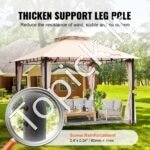 3 × 3 m pavėsinė 6-8 asmenims, su tinkleliu, metaliniu rėmu ir poliesteriu. - Image 8