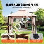 3 × 3 m pavėsinė 6-8 asmenims, su tinkleliu, metaliniu rėmu ir poliesteriu. - Image 7