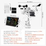 7-in-1 Wi-Fi orų stotis su 19 cm ekranu, temperatūrai, drėgmei, vėjui, lietui ir įspėjimais. - Image 3