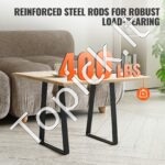 406,4 mm juodos plieninės stalo kojos (4 vnt., 181,4 kg talpa) - Image 7