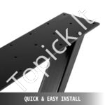 Juodos metalinės stalo kojos 61 cm 1 vnt - Image 7