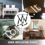 Juodos metalinės stalo kojos 61 cm 1 vnt - Image 6