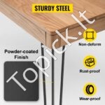 Juodos metalinės stalo kojos 66 cm, 4vnt - Image 9