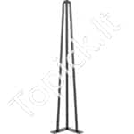 Juodos metalinės stalo kojos 66 cm, 4vnt - Image 2