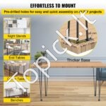 91,5 cm juodos plieninės stalo kojos (4 vnt., 399,16 kg) - Image 4