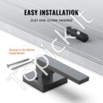 2 vnt. kvadratinių durų rankenų, matinė juoda, nesisukanti. - Image 6