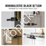 2 vnt. kvadratinių durų rankenų, matinė juoda, nesisukanti. - Image 5