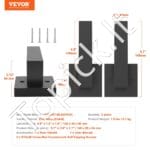 2 vnt. kvadratinių durų rankenų, matinė juoda, nesisukanti. - Image 4