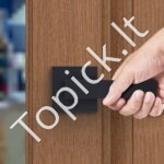 2 vnt. kvadratinių durų rankenų, matinė juoda, nesisukanti. - Image 3