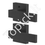 2 vnt. kvadratinių durų rankenų, matinė juoda, nesisukanti. - Image 2