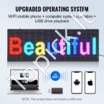 99 × 35 cm programuojamas P10 Full Color LED ženklas - Image 8