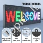 99 × 35 cm programuojamas P10 Full Color LED ženklas - Image 7