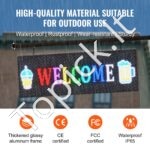 99 × 35 cm programuojamas P10 Full Color LED ženklas - Image 6