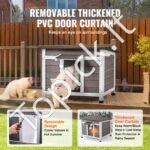 Medinis kačių namelis,atsparus žiemai 600x530x465mm - Image 5