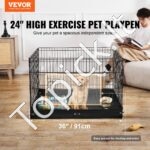 Šunų tvora su grindų kilimėliu 61x91cm - Image 7