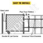 Stumdomų durų sistema, 18x31,5x30 cm, nerūdijančio plieno, 14 kg, tinka fermoms, ganykloms - Image 5
