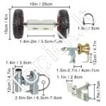 Stumdomų durų sistema, 18x31,5x30 cm, nerūdijančio plieno, 14 kg, tinka fermoms, ganykloms - Image 3