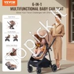 3in1 vaikų kelioninis vežimėlis, autokėdutė, ruda - Image 8