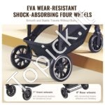 3in1 vaikų kelioninis vežimėlis, autokėdutė, šviesiai mėlyna + juoda - Image 6